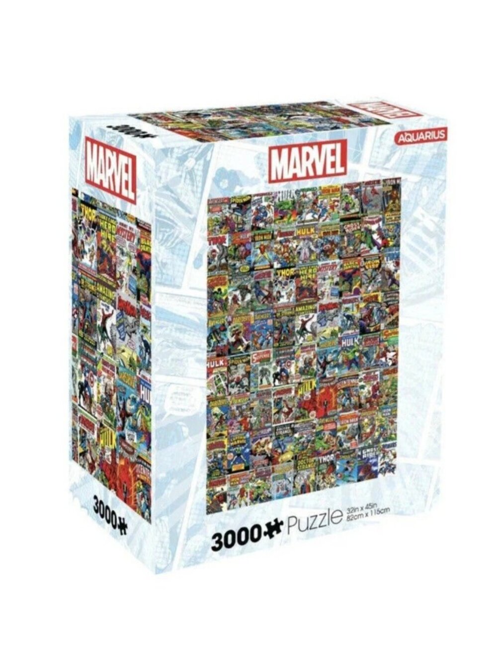 Marvel Comics Covers Superheroes 3000-Piece Jigsaw Puzzle 32"x45" AQUARIUS NEW